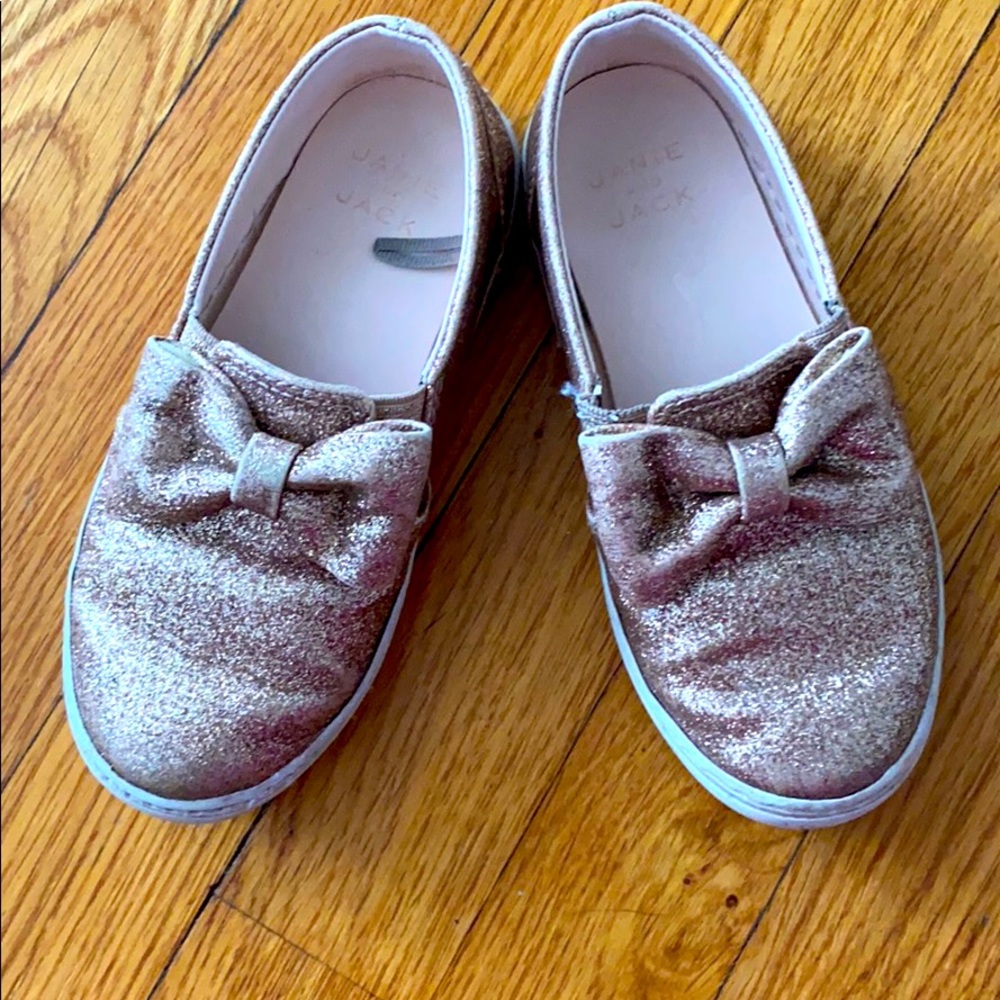 Size 11 Janie and Jack sparkly gold loafers
